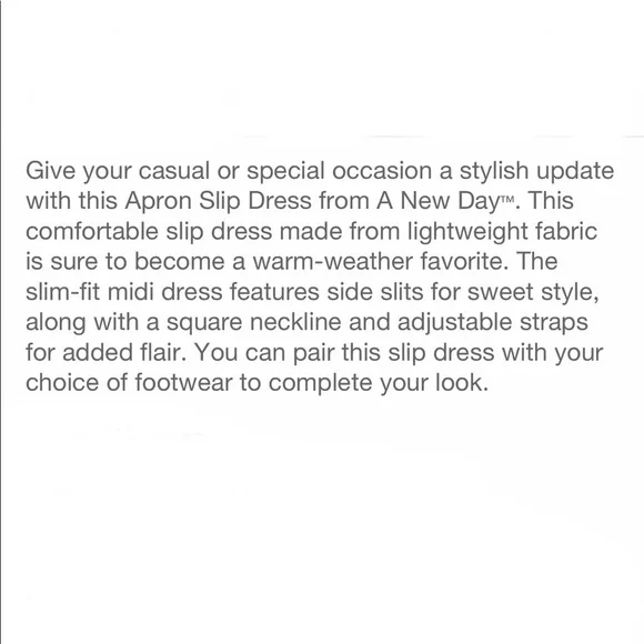 Women's Apron Slip Floral Print Dress A New Day™ Cream Size XL - Picture 8 of 8